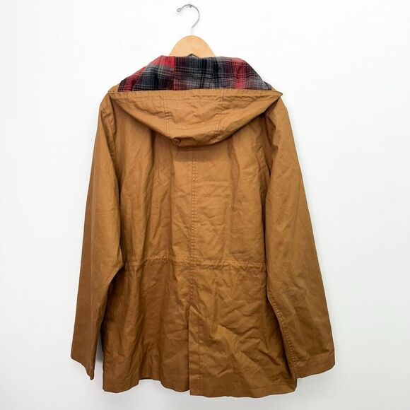 Kavu Men's Partaker Jacket Tobacco Tan Fleece Plaid Lining - Picture 4 of 15